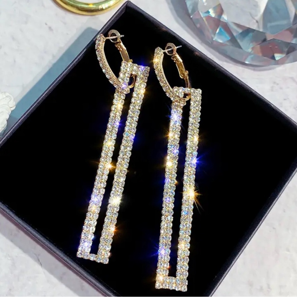 Elegant Gold and Silver Dangle Earrings
